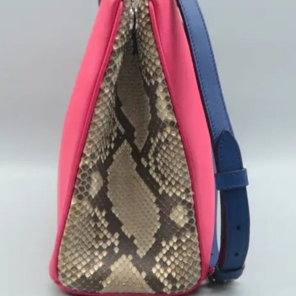 CHRISTIAN DIOR DIORISSIMO MULTICOLOR CALFSKIN+PYTHON SKIN-MEDIUM-100% AUTHENTIC! - Picture 3 of 13